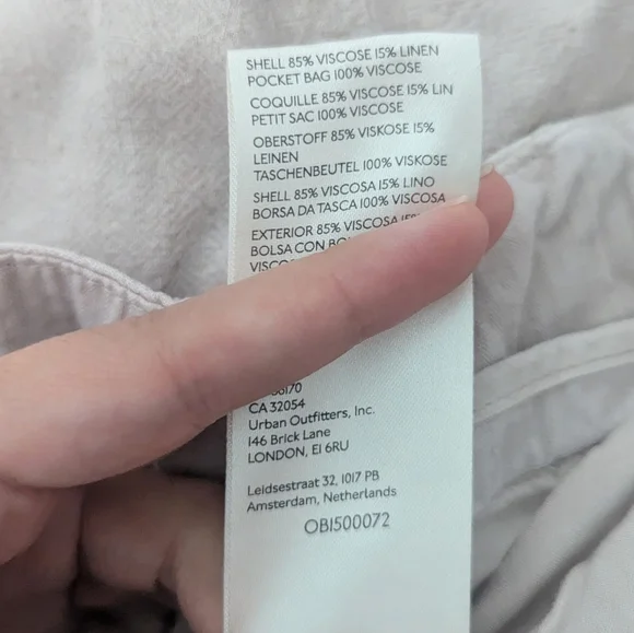 Free People Calla Pleated Trousers Pants Mid Rise Tapered Linen Blend Khaki 12 - Picture 9 of 12